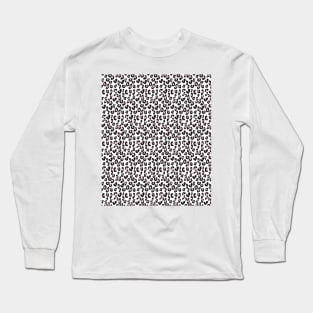 Pastel Pink Black White Leopard Skin Cheetah Print Long Sleeve T-Shirt